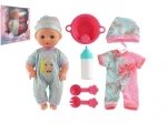 Păpușă bebeluș cu corp solid și accesorii, 25 cm