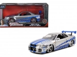 Model metalic de mașină 2002 Nissan Skyline GT‑R R34 1:24 Furios și iute