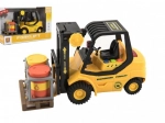 Stivuitor plastic 23cm pe inerție cu bat. cu sunet cu lumină în cutie 29x19x12cm