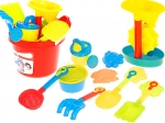 Accesorii pentru nisipar - găleată cu nisip, forme, moară de udat - 13 piese