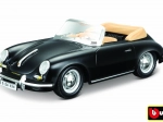 Bburago Porsche 356 B Cabriolet negru 1:24