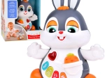 Iepuraș interactiv dansator – jucărie pentru bebeluși cu lumini și muzică