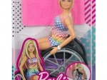 Barbie Fashionistas păpușă pe scaun cu rotile cu îmbrăcăminte cadrilat