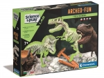 Clementoni Science & Play ArcheoFun: T‑Rex și Triceratops – set de excavare cu schelete luminoase