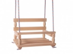 Leagăn din lemn pentru interior și grădină, natur 38 × 30 cm, capacitate 80 kg