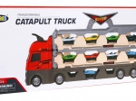 Camion cu pistă pliabilă, mașinuțe și lansator 3‑în‑1