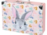 Valiză școlară pliabilă Bunny cu armătura metalică