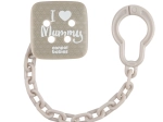 Canpol babies lanț pentru suzetă I LOVE MUMMY, gri
