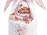 Llorens New Born fetiță – păpușă realistă bebeluș cu corp din vinil integral 40 cm