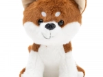 Câine de pluș Shiba Inu maro-alb 20 cm