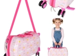 Troler de cabină pentru copii cu motiv unicorn și scăunel