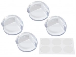 protectori de colț din silicon pentru mobilier – 4 buc., transparenți