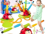 Woopie joc interactiv 3‑în‑1 pentru copii – bară săltăreață, lansator de rachete și joc de aruncat inele Biedronka