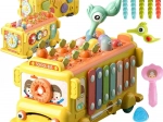 Autobuz interactiv Montessori 6v1 pentru copii de la 18 luni