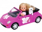 Păpușa Evička cu mașina New Beetle și set de picnic