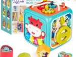 WOOPIE cub senzorial interactiv Montessori 6 în 1 cu sortator de forme