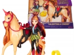 Unicorn Academy Valentina și Cinder – figurină fetiță și inorog cu accesorii