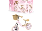 EVO bicicletă de echilibru pentru copii Glider roz cu coș