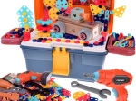 Trusă de atelier pentru copii cu șurubelniță electrică și set de construcție – 298 piese