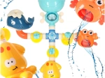 Set de joacă pentru baie cu țevi și fântână – animăluțe marine