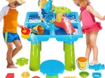 Jucărie de apă de masă Woopie 2în1 cu groapă de nisip și scaun XL Aquapark