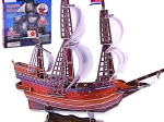 Puzzle 3D loď Golden Hind, 108 piese