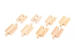 Conectori de șine din lemn 7 cm (8 buc) BIGJIGS RAIL