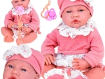 Păpușă interactivă pentru copii 45 cm în set roz
