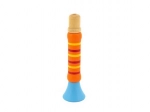 Fluier colorat din lemn 12 cm pentru copii