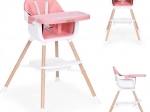 Scaun de masă pentru copii 2 în 1, roz, ECOTOYS