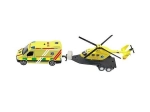 Ambulanță și elicopter cu lumină și sunet