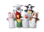 Set de păpuși de mână – animale domestice, 6 buc
