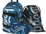 Set școlar BAAGL Skate Structuri – rucsac, penar și săculeț