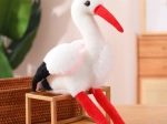 Barză de pluș – jucărie moale și pufoasă 37 cm