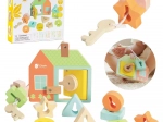 Clasic World Montessori înșirare din lemn chei și uși 11 buc