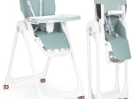 Scaun de masă pentru copii cu înălțime reglabilă, tavă dublă și husă din eco-piele ECOTOYS – verde