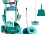 Cărucior de curățenie pentru copii LEIFHEIT cu mop, mătură și accesorii KLEIN
