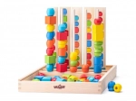Mărgele din lemn pe tije – set pentru exersarea secvențelor