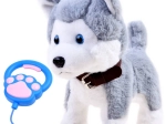Husky de pluș interactiv cu buclă și sunete