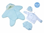 Hăinuțe pentru păpușă NEW BORN 40–42 cm – steluță din fleece, set din 3 piese