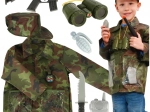 Costum camuflaj pentru copii soldat cu set de accesorii pentru travesti 3-8 ani