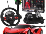 Mașină sport RC cu volan, pedale și semafor 1:16