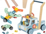 Premergător-auto din lemn și mini atelier STEM TOOKY TOY