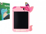 Tabletă LCD roz pentru desen cu motiv unicorn 19,5 × 29 cm