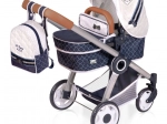 cărucior pliabil pentru păpuși 3 în 1 cu rucsăcel top collection 70 cm