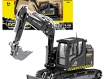 Excavator pe șenile din metal cu lamă HUINA 1:50, negru