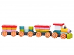 Trenuleț CUBIKA cu trei vagoane - puzzle din lemn, 35 piese