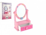 Cutie pentru bijuterii din lemn cu oglindă pentru micile prințese
