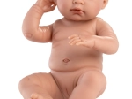 Llorens New Born fetiță – păpușă realistă cu corp din vinil integral 43 cm