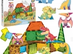Set magnetic de construcție 7,5 cm dinozauri 30 piese WOOPIE
